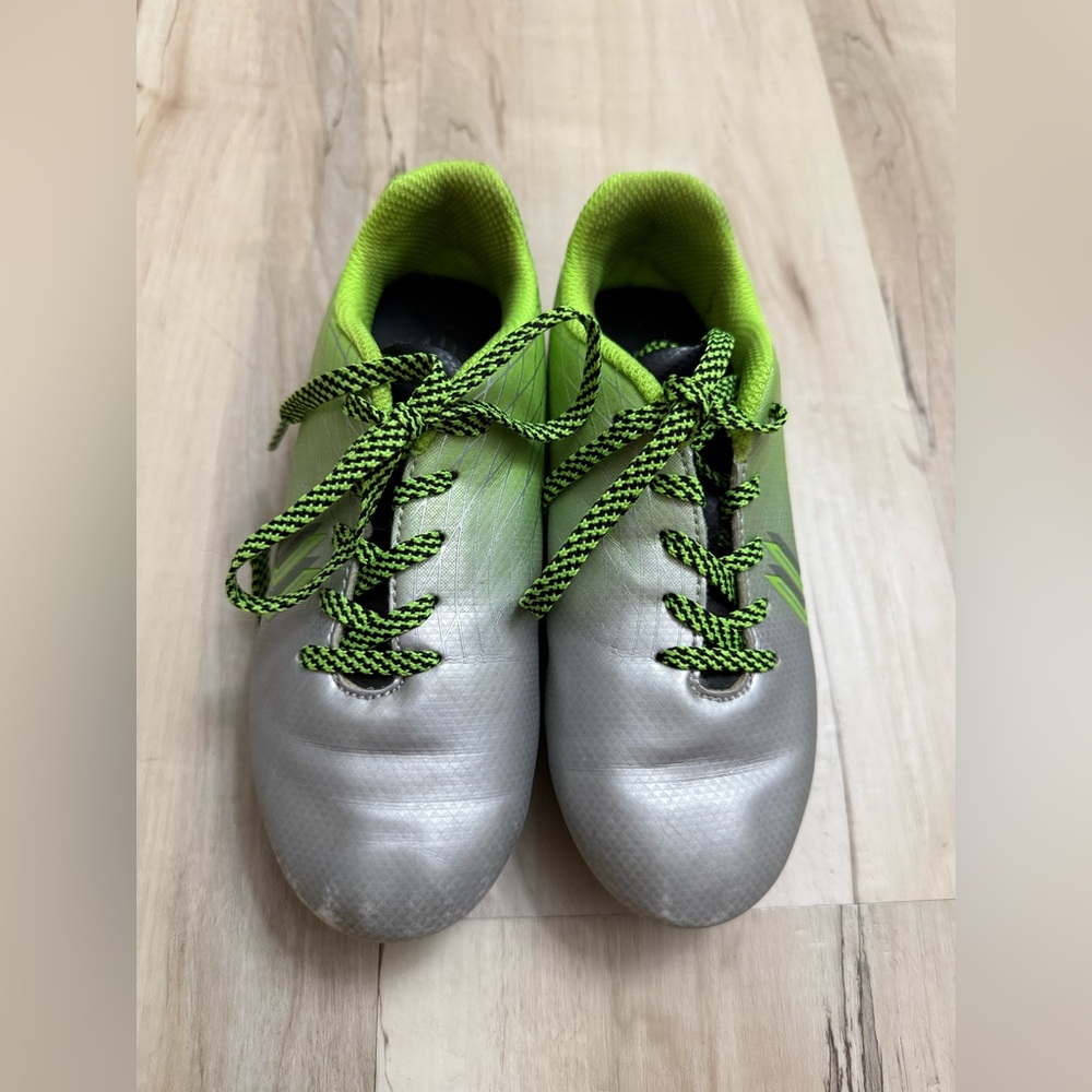 Kids Silver and Green DAG cleats